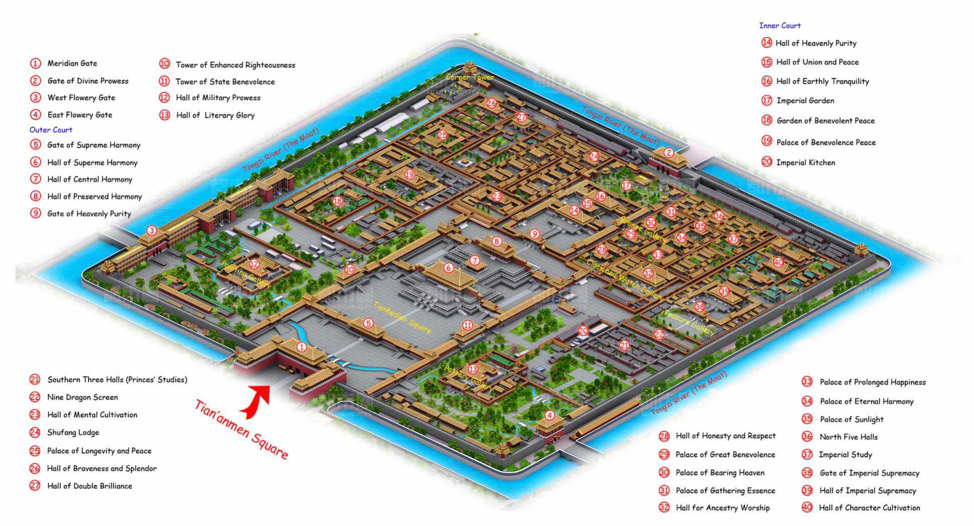 plattegrond Verboden Stad