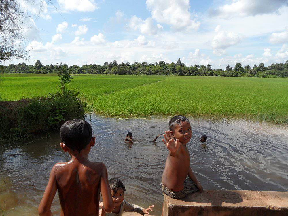 Platteland Cambodja