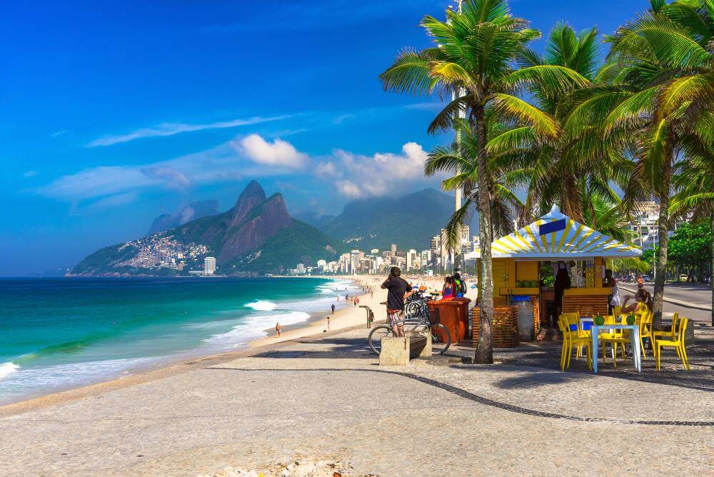 Ipanema beach in Brazilië