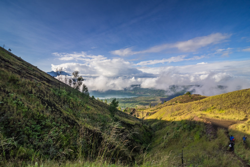 Onderweg op mount Batur