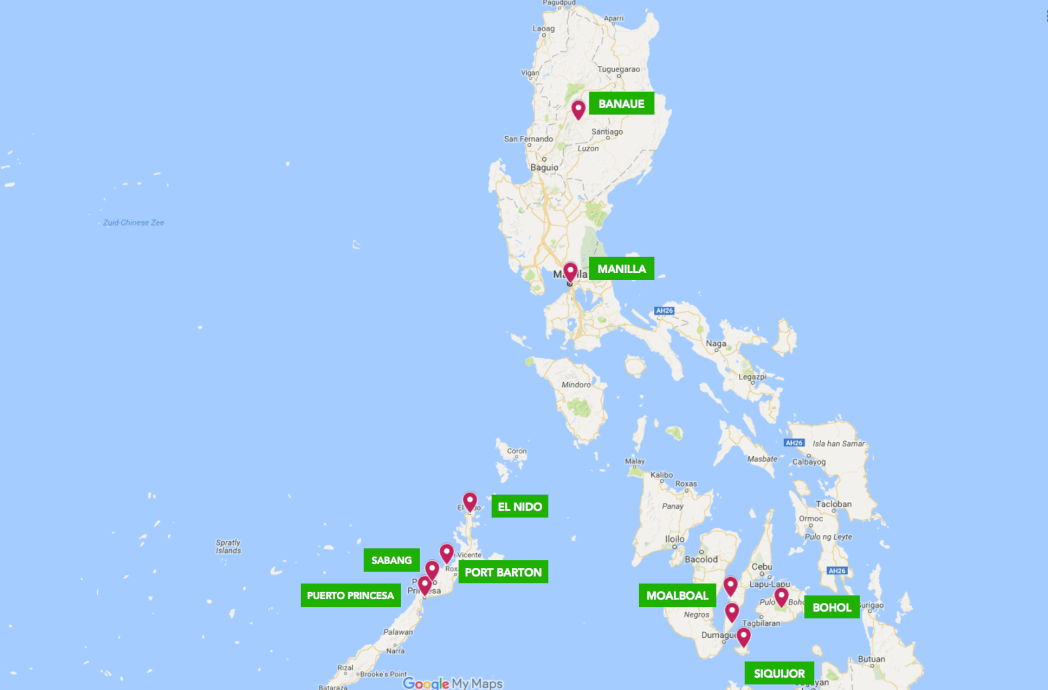 Route Filipijnen