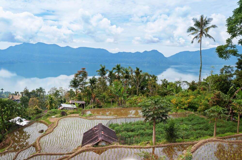 Maninjau meer op Sumatra