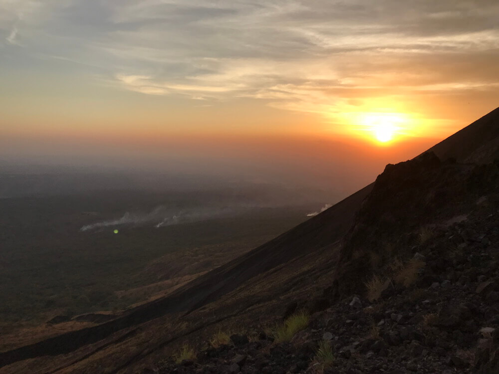 Zonsondergang Telica