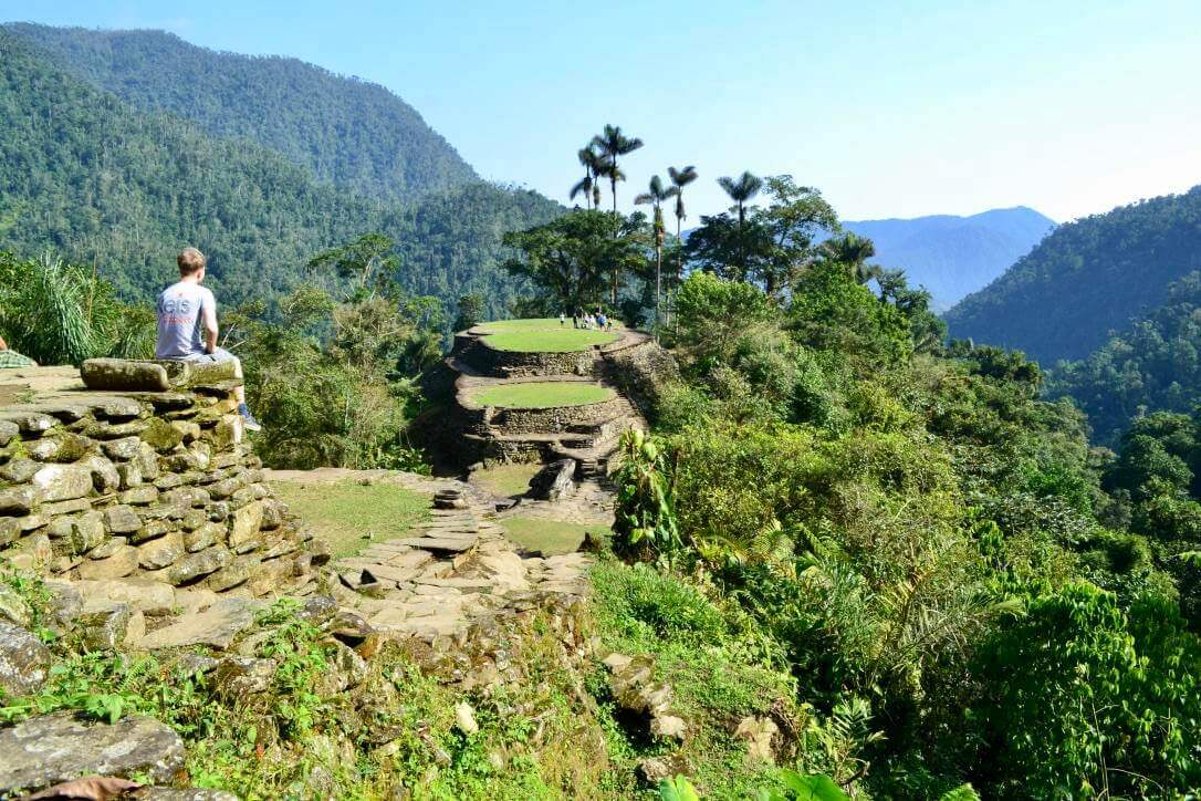 Uitzicht vanaf hoogste deel in Ciudad Perdida