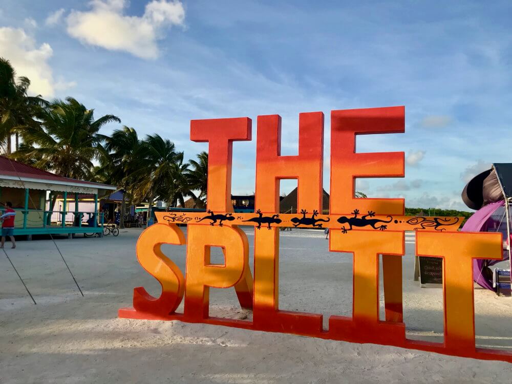 The split Caye Caulker