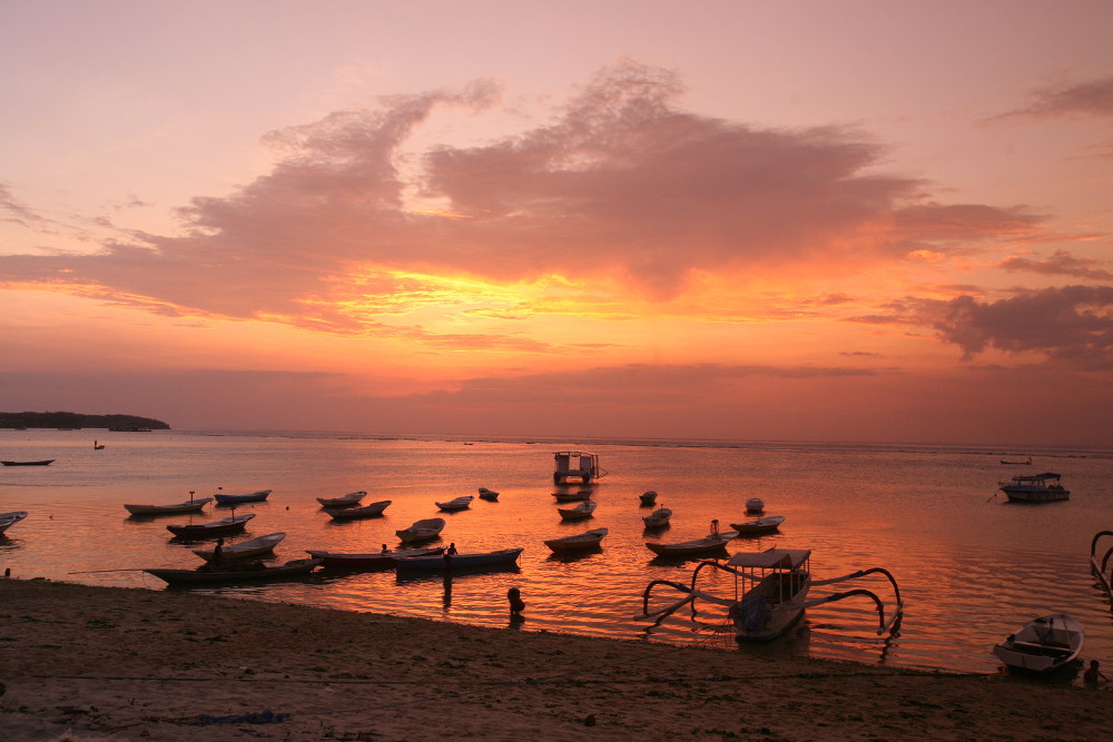 Zonsondergang op Nusa Lembongan