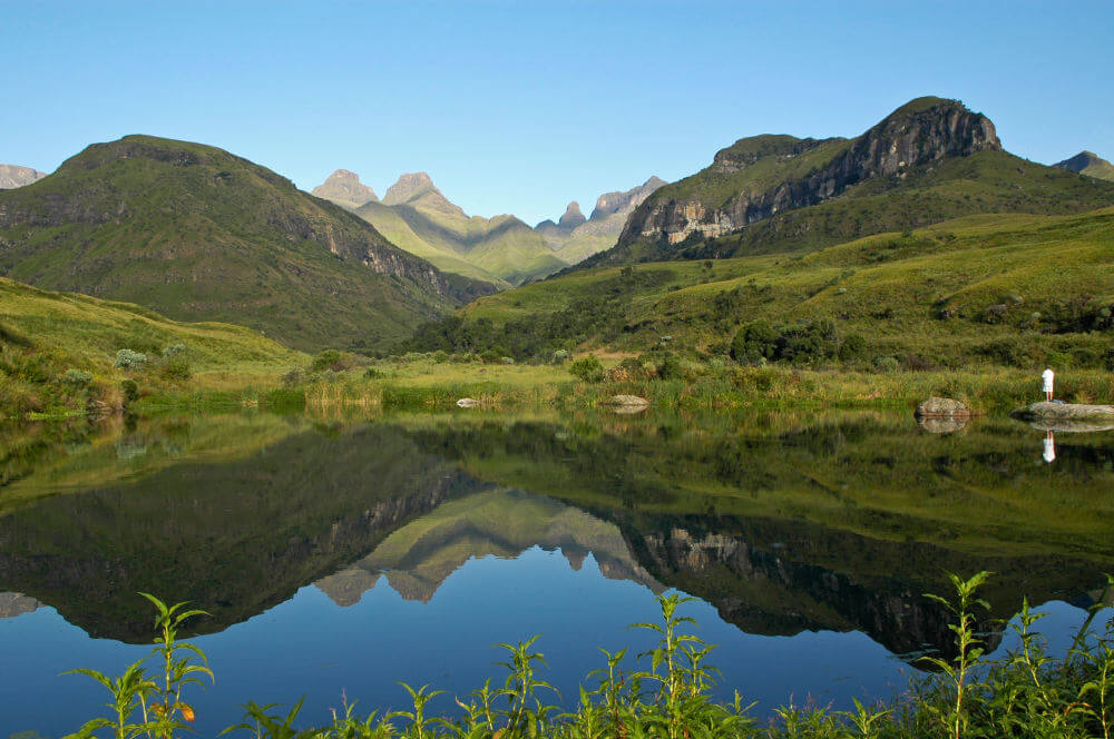 Cathedral Peak in Zuid-Afrika