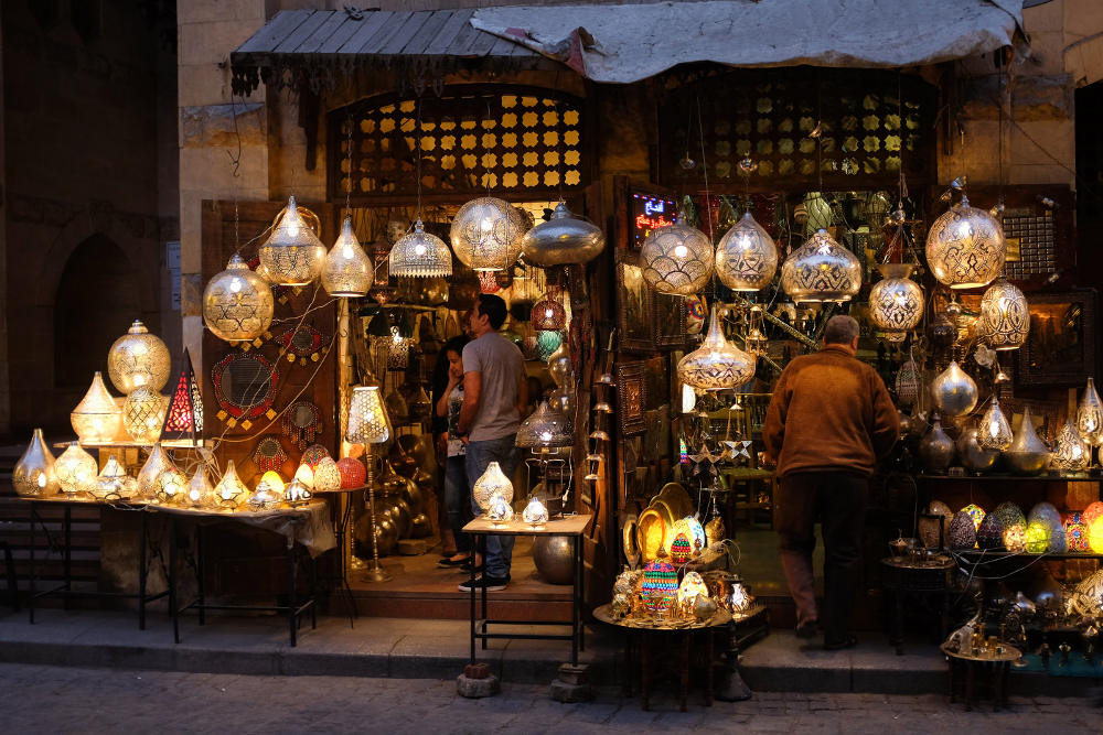 De Khan Al-Khalili Bazaar Cairo