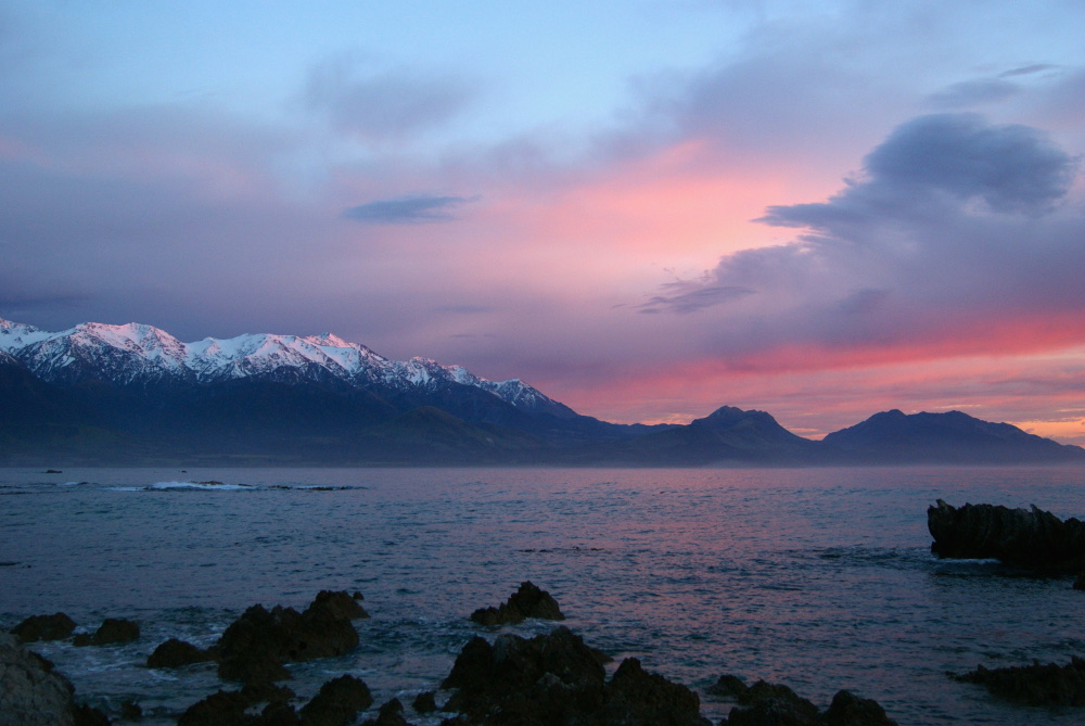 zonsopkomst Kaikoura