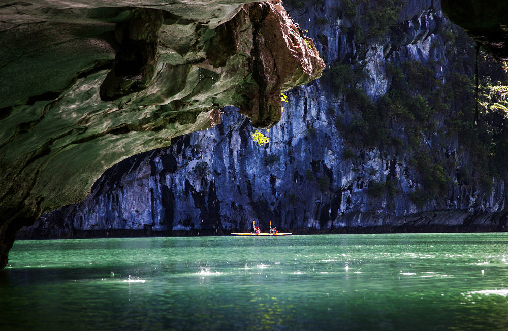 Kajakken in Lan Ha Bay, Vietnam