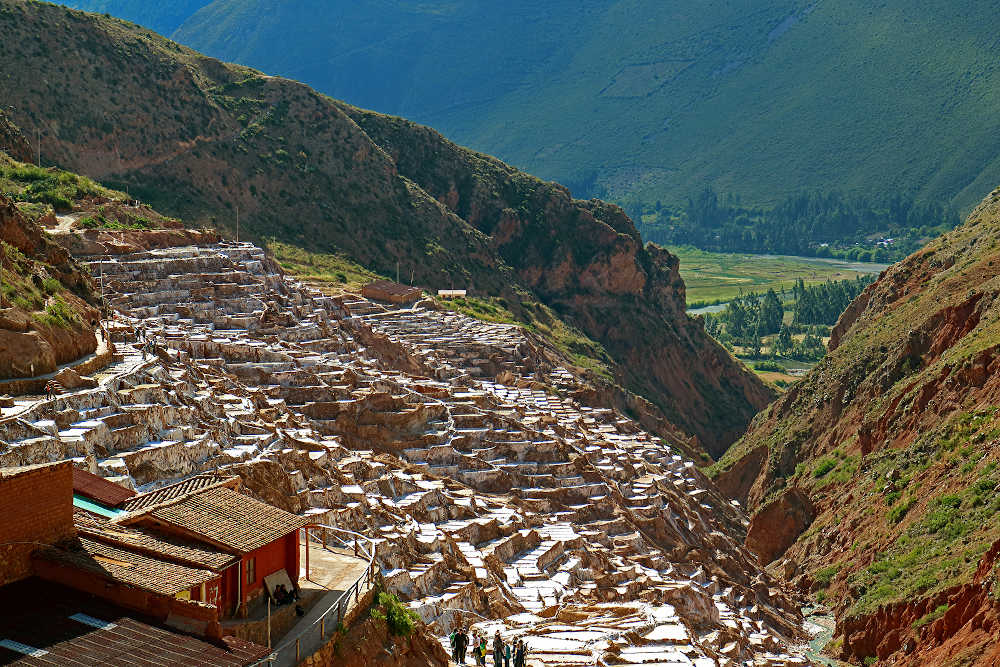 Maras Salt Flats in het laagseizoen