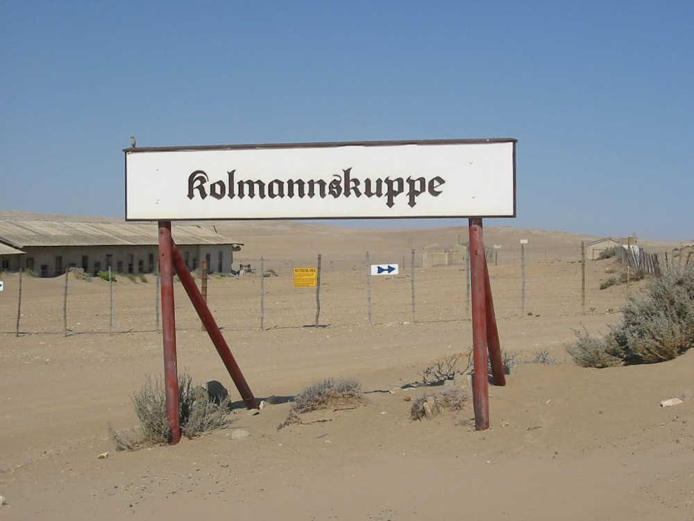 sign Kolmanskop Namibie