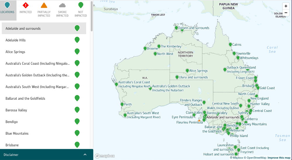 Bosbranden in Australië