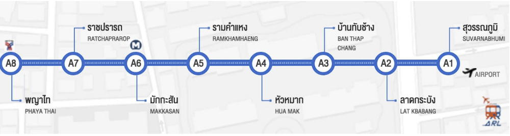 Bangkok Airport naar Khao San Raod